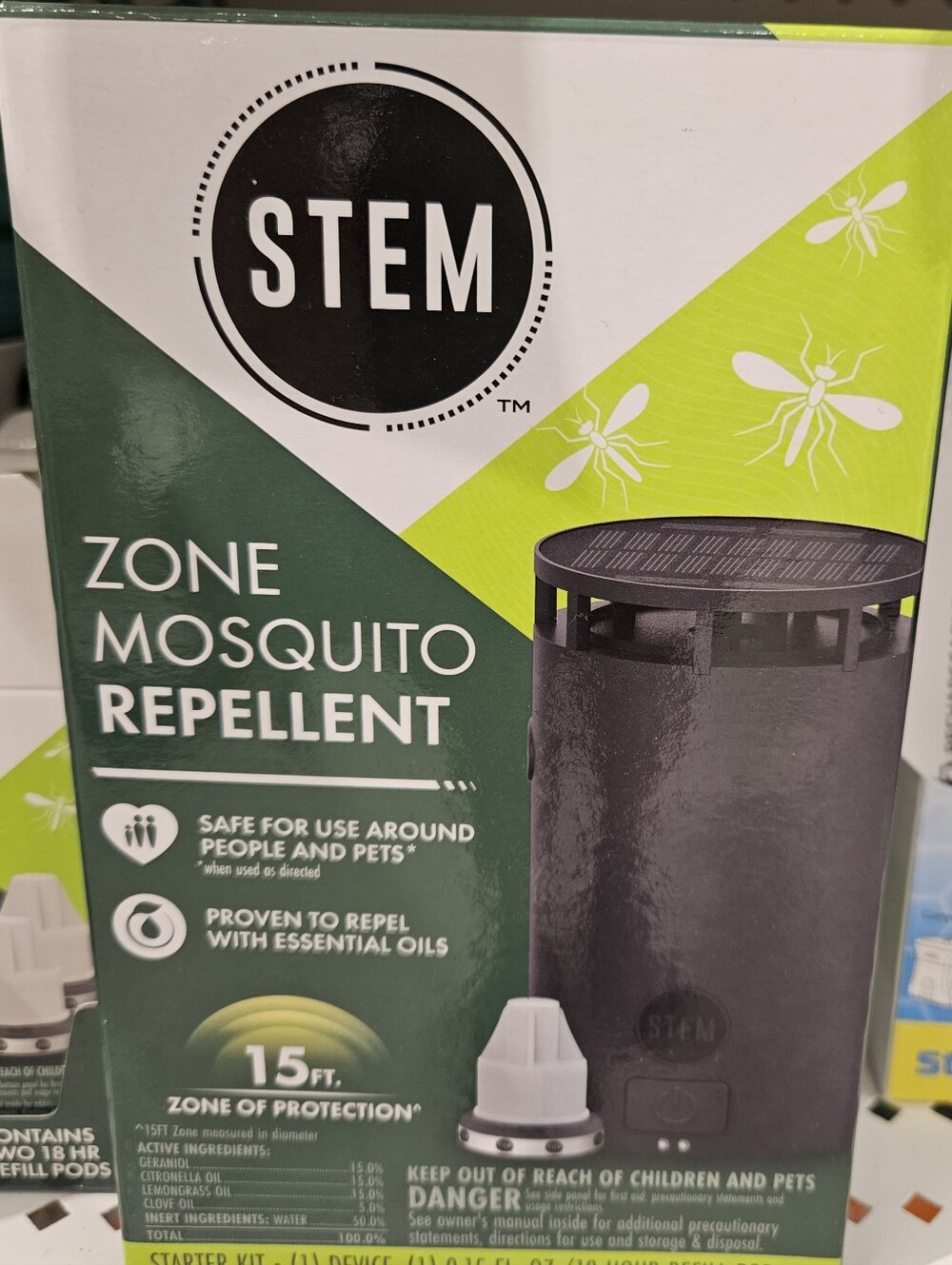 STEM Zone Mosquito Repellent - Black and Lime Green